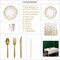 201 Party Supplies Set - Disposable Paper Tableware Sets Serves 25 (Gold Dot)